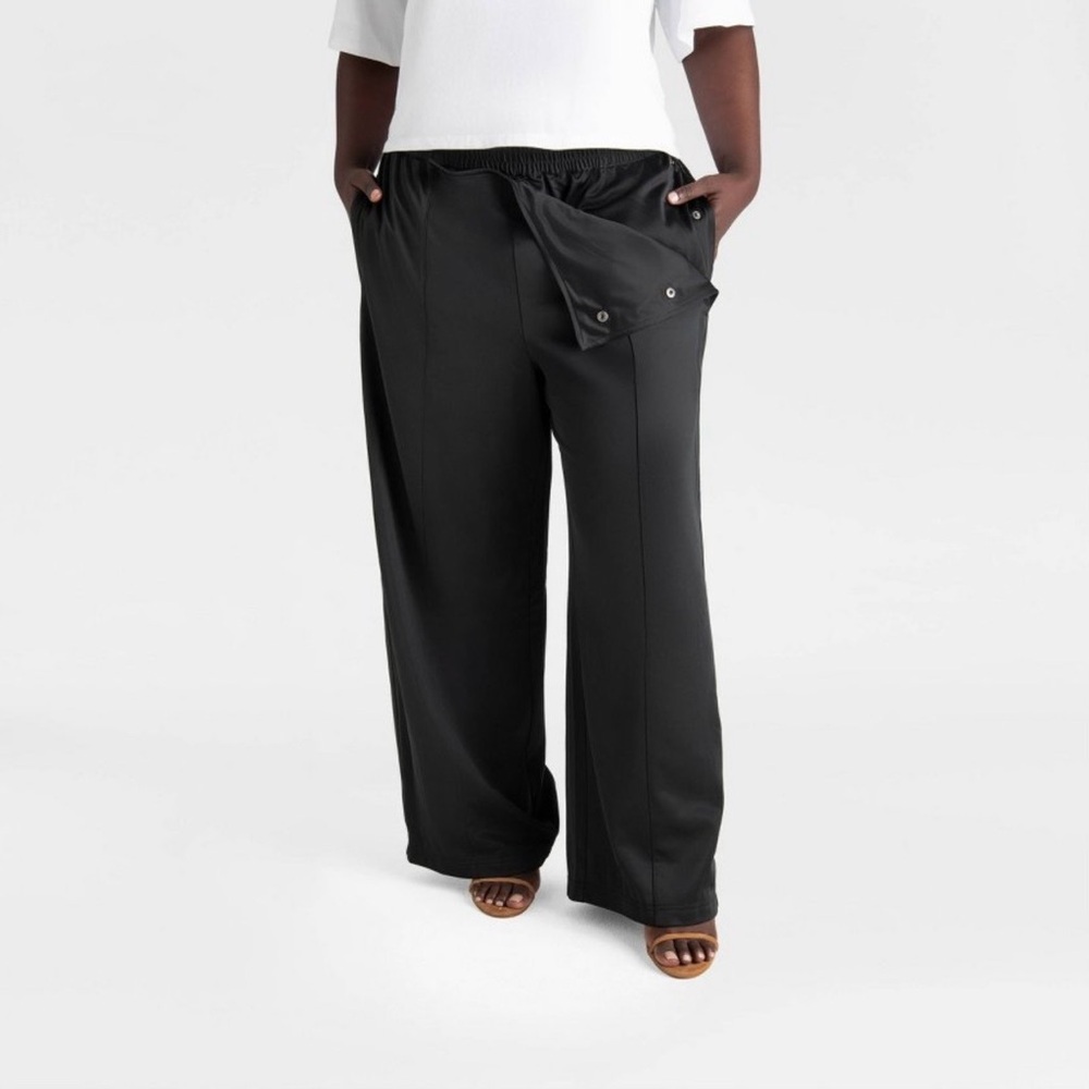 KBB by KAHLANA Women's Mid-Rise Straight Leg 'The Convertible Track Pant Size 1X